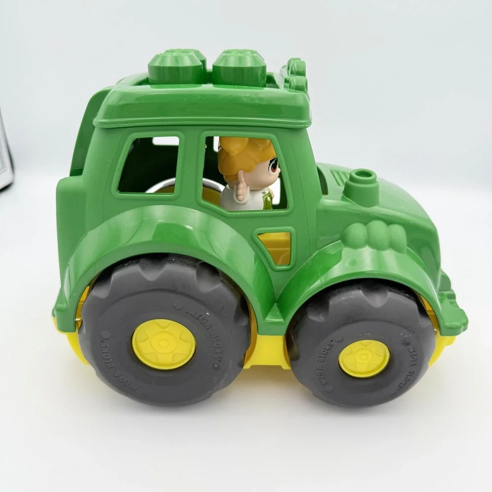 Mega Bloks‎ John Deere Tractor with Driver Green Yellow Ride On Toy